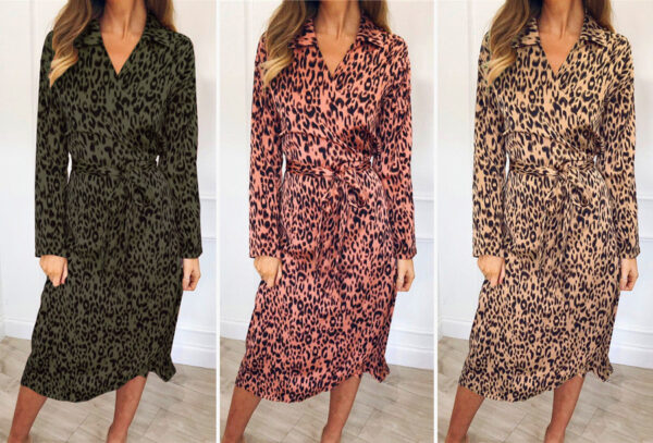 Panterprint maxi jurk in de aanbieding