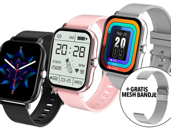 Smartwatch met gratis bandje in de aanbieding