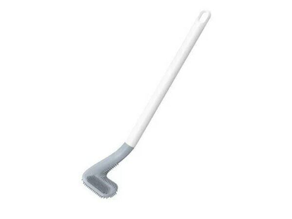 FEDEC Hygienische WC borstel - Rubber - Ophangbaar - Extra lang - Wit