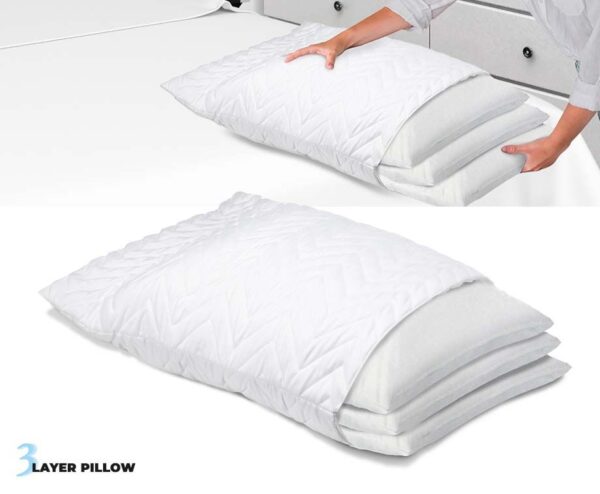 3 Layer Pillow - Aanpasbaar En Blijvend Ondersteunend! ...