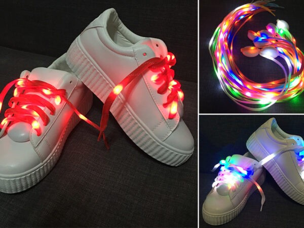 Lichtgevende veters in de sale