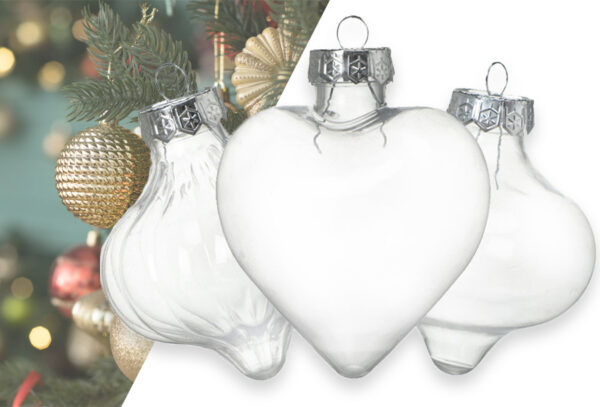 Doorzichtige kerstbal - voordelig in de sale