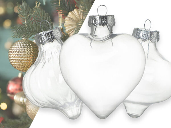 Doorzichtige kerstbal - voordelig in de sale