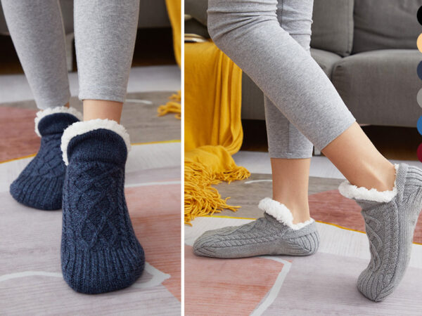 Fleece slofsokken voor dames