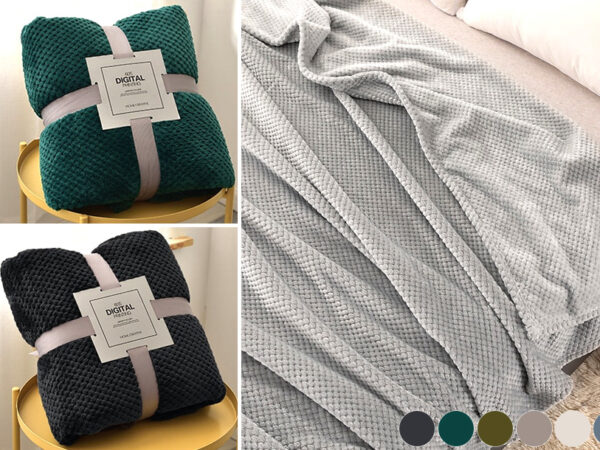 Cosy fleece deken nu in de aanbieding