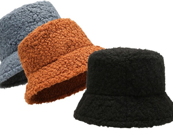 Bucket hat van teddystof