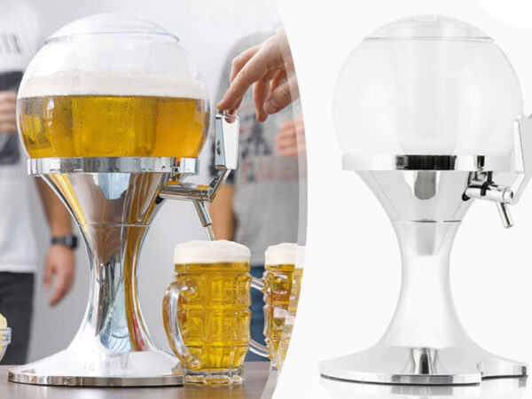 Koelende biertap in de vorm van een voetbal