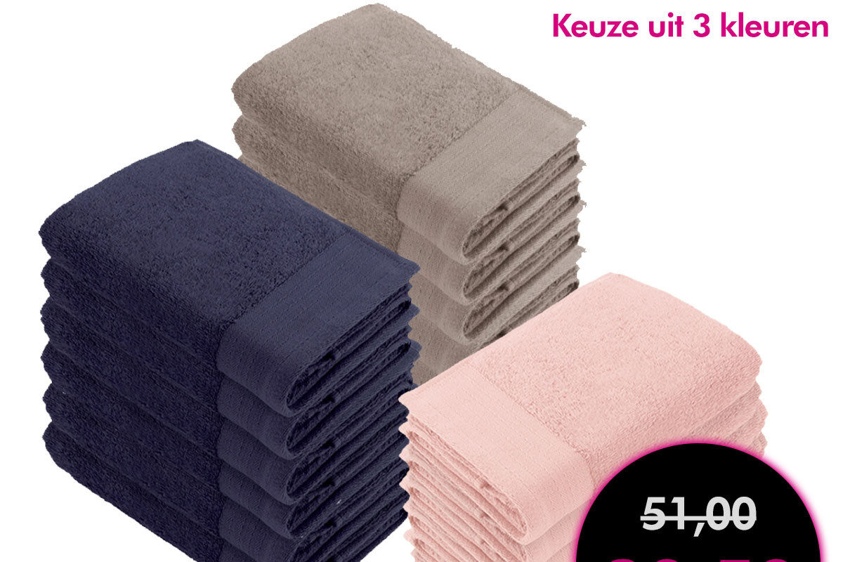 Dagaanbieding Walra Soft Cotton handdoeken 50x100 - 6 stuks