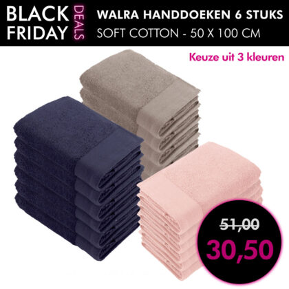 Dagaanbieding Walra Soft Cotton handdoeken 50x100 - 6 stuks