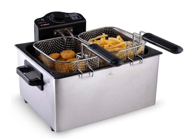 Dubbele Friteuse 5L - Bereid De Krokante Snacks En Frietjes Tegelijkertijd! ...