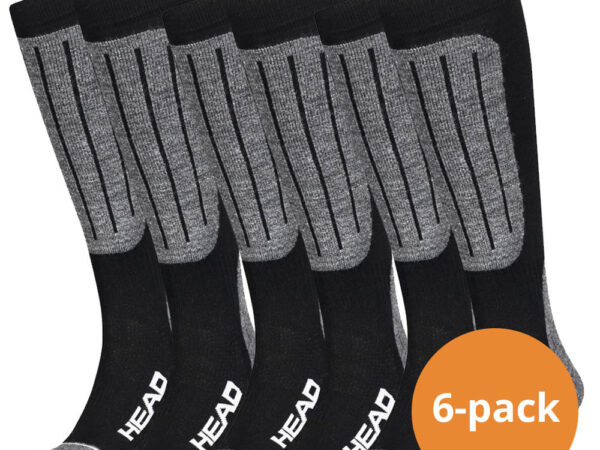 HEAD Skisokken Unisex Kneehigh 6-pack Black/White