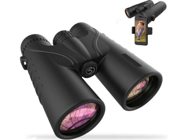 FEDEC Binoculaire Verrekijker - met smartphone adapter - 10x Vergroting 42mm Objectief - Zwart