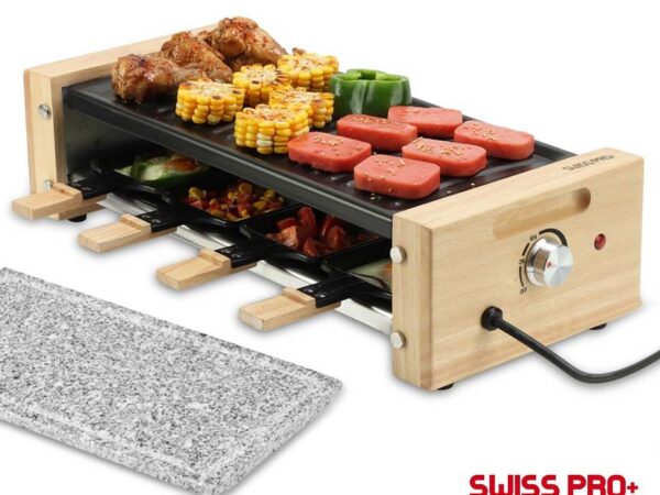 Raclette Grill Voor 8 Personen - Inclusief Anti-Aanbak En Steengrill! ...