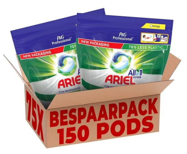 150x Ariel All-In-1 Pods Regular - Universeel Dus Geschikt Voor Donkere