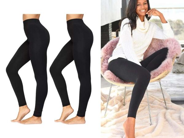 2-Pack Warme Fleece Leggings - Naadloos Afgewerkt! ...