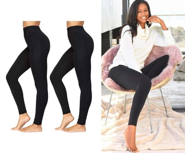 2-Pack Warme Fleece Leggings - Naadloos Afgewerkt! ...