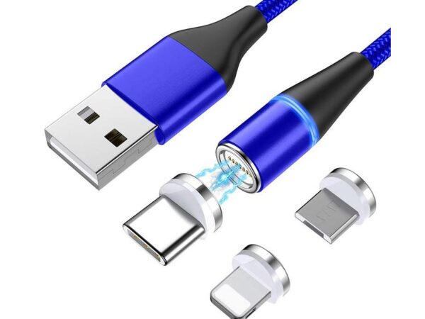 3-In-1 Magnetische Oplaadkabel - 3A Power Kabel Geschikt Voor Alle Mobiele ...