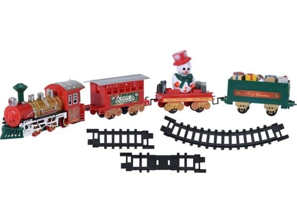 Kersttrein met licht en geluid - met rails