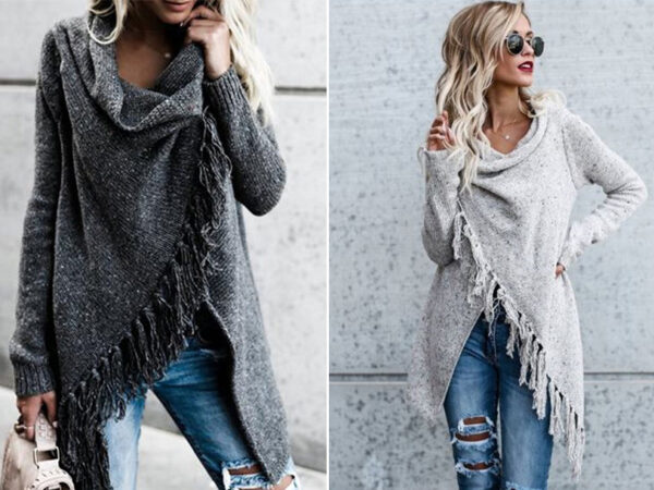 58% korting - Knitted Tassel vest
