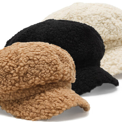 Flat cap van teddy stof