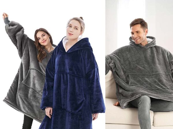 Hoodie Blanket Voor Vrouwen En Mannen - Houdt Je Warm Tijdens De Koude Dage ...