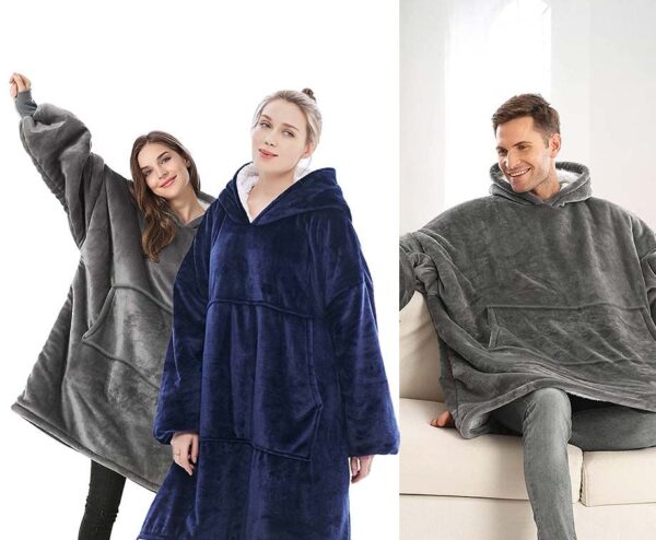 Hoodie Blanket Voor Vrouwen En Mannen - Houdt Je Warm Tijdens De Koude Dage ...