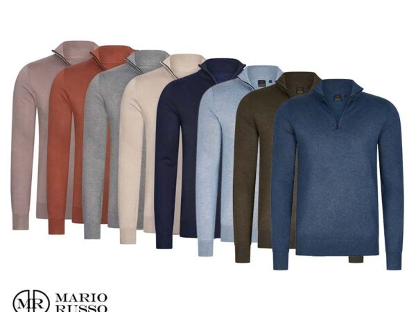 Mario Russo Half Zip Sweater - Verkrijgbaar In 8 Kleuren! ...