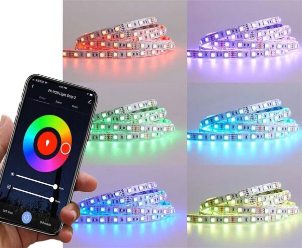 Bluetooth RGB LED Strip 5 Meter - Met Veel Handige Functies! ...