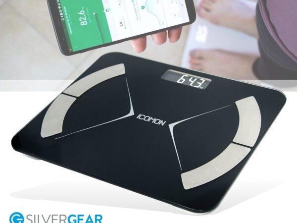 Silvergear Smart Weegschaal Zwart - Meet o.a. Gewicht