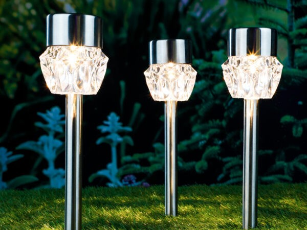 Solar Padverlichting - LED - 3 Stuks - Kristal