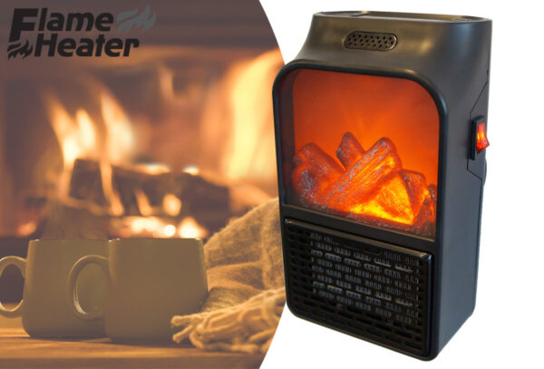 Flame heater voor in het stopcontact