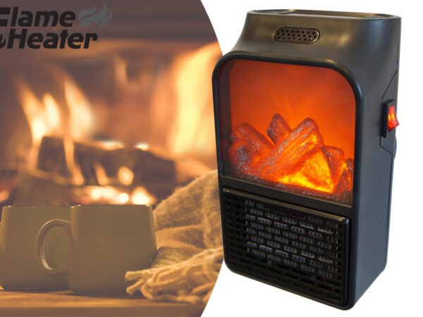 Flame heater voor in het stopcontact