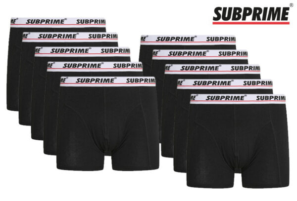 10-pack zwarte heren boxershorts