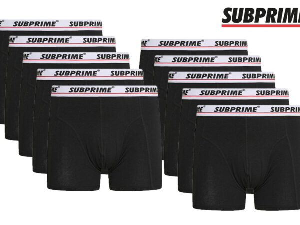 10-pack zwarte heren boxershorts