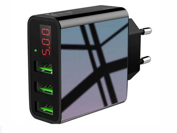 3 Poorts USB LED snel-oplader voor iPhone en Samsung