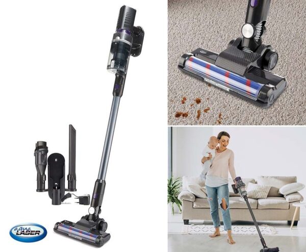 Superkrachtige Aqua Laser 2-In-1 Snoerloze Steelstofzuiger - 25Kpa Zuigkrac ...