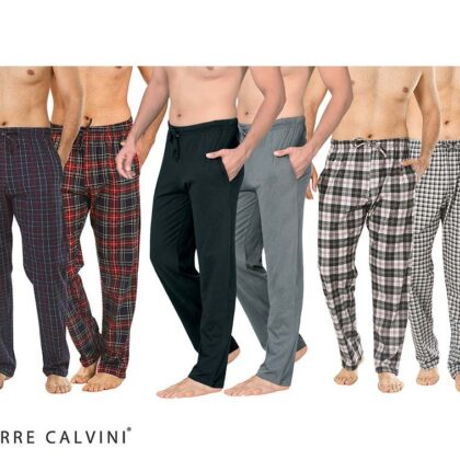 2-Pack Pierre Calvini Loungewear Pyjamabroeken - Verkrijgbaar In 4 Kleurpak ...