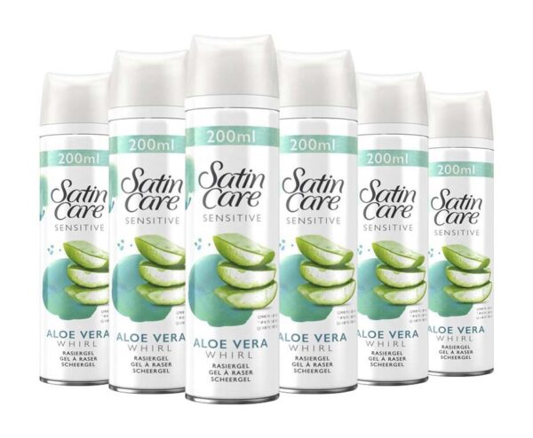 6-Pack Gillette Venus Satin Care scheergel 200ml - Supervoordelige Voorraad ...