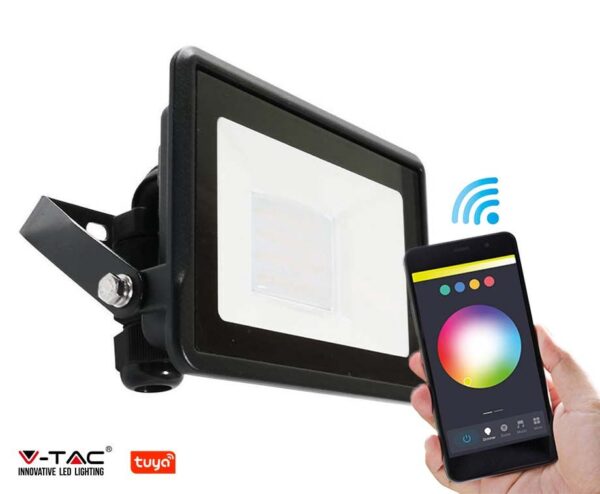 V-Tac Smart Wifi Floodlight - Met Slimme Functies En Handige Aansluitconnec ...