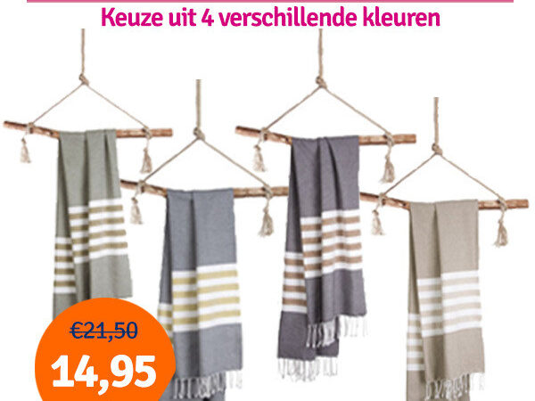 Dagaanbieding Walra Fouta/Hamamdoek Sunshade Happiness