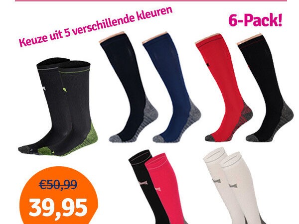 Dagaanbieding Xtreme Compressie sokken 6 paar