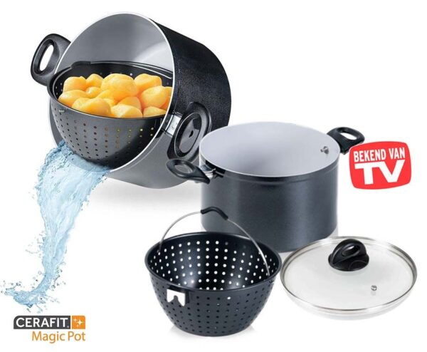 Cerafit Magic Pot - Multifunctionele Kookpan Met Geïntegreerd Vergiet! ...