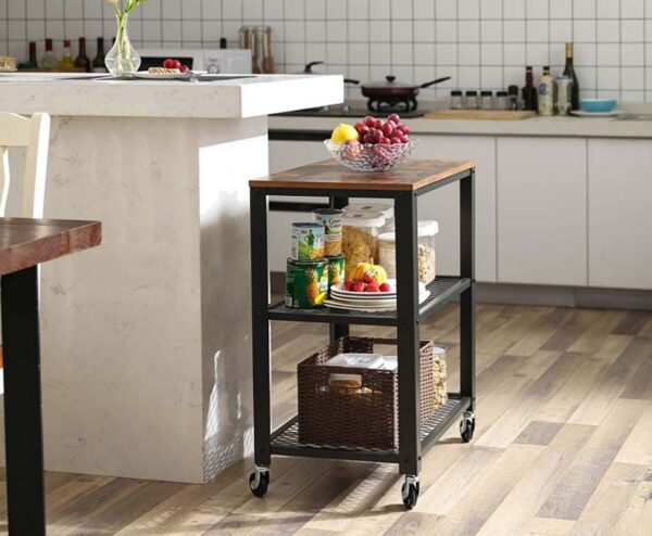 iBella Living Vintage Trolley - Multifunctionele Bijzettafel