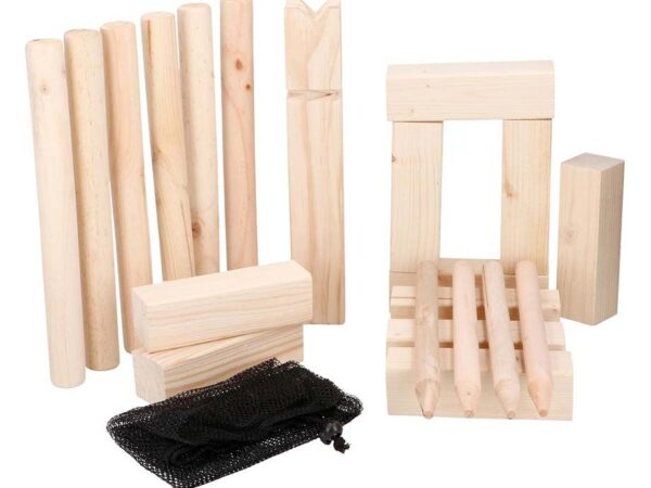Kubb Houten Werpspel - Populair Buitenspel Voor Jong En Oud! ...