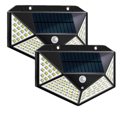 LED Solar buitenlampen met bewegingssensor - Dag/Nacht sensor - Set van 2