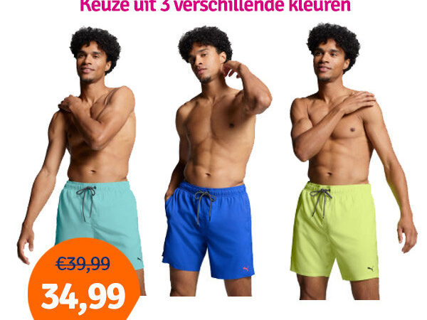 Dagaanbieding Puma Zwembroek Heren Middel Lang