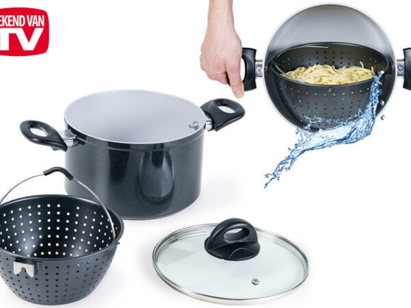 Cerafit pan met vergiet in de sale