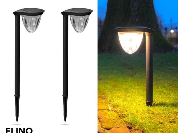 2-Pack FlinQ Solar Garden Light Luxe - Gaat Automatisch Aan In Het Donker! ...