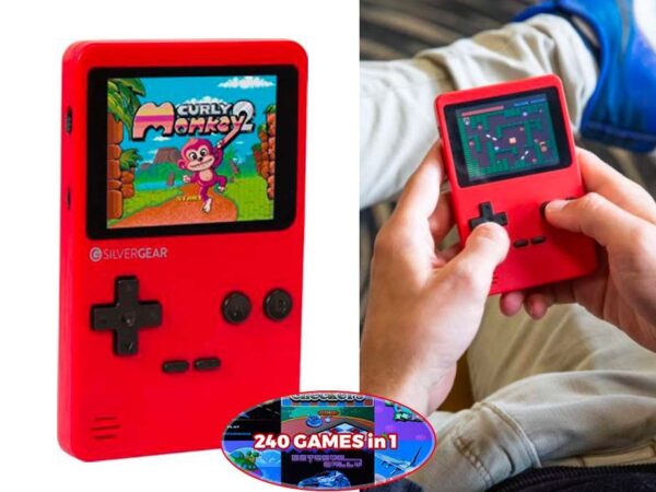 Draagbare Retro Game Console Rood - Met 240 Spellen Ingebouwd! ...