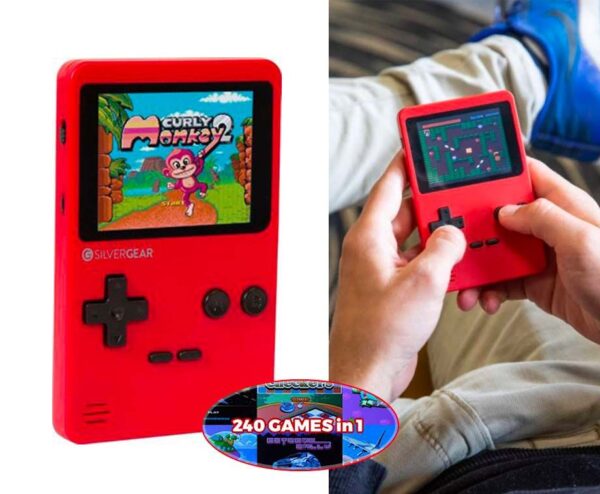 Draagbare Retro Game Console Rood - Met 240 Spellen Ingebouwd! ...
